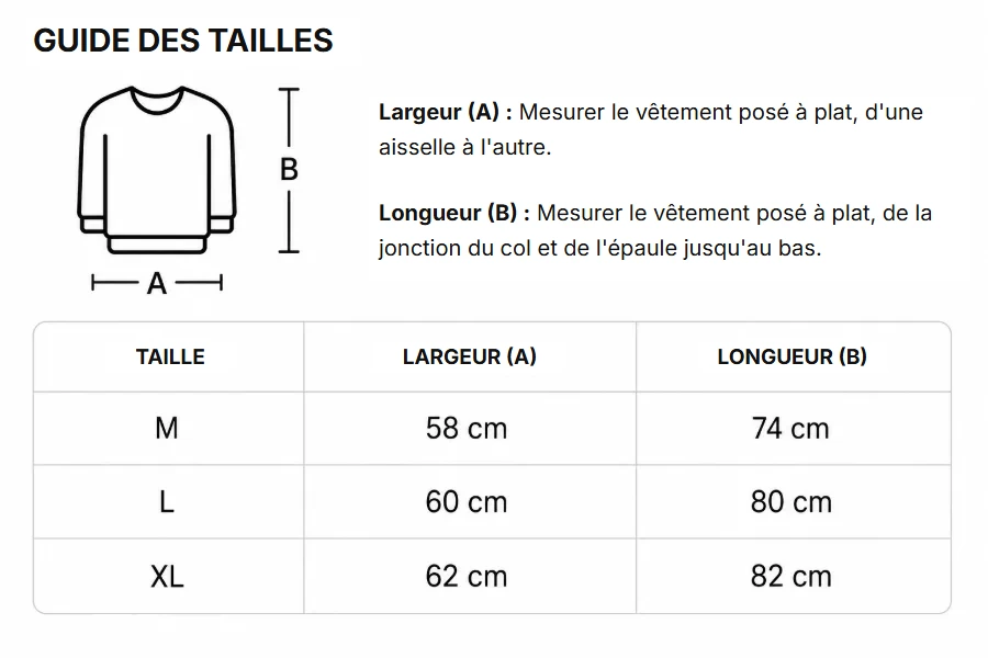 Guide des tailles